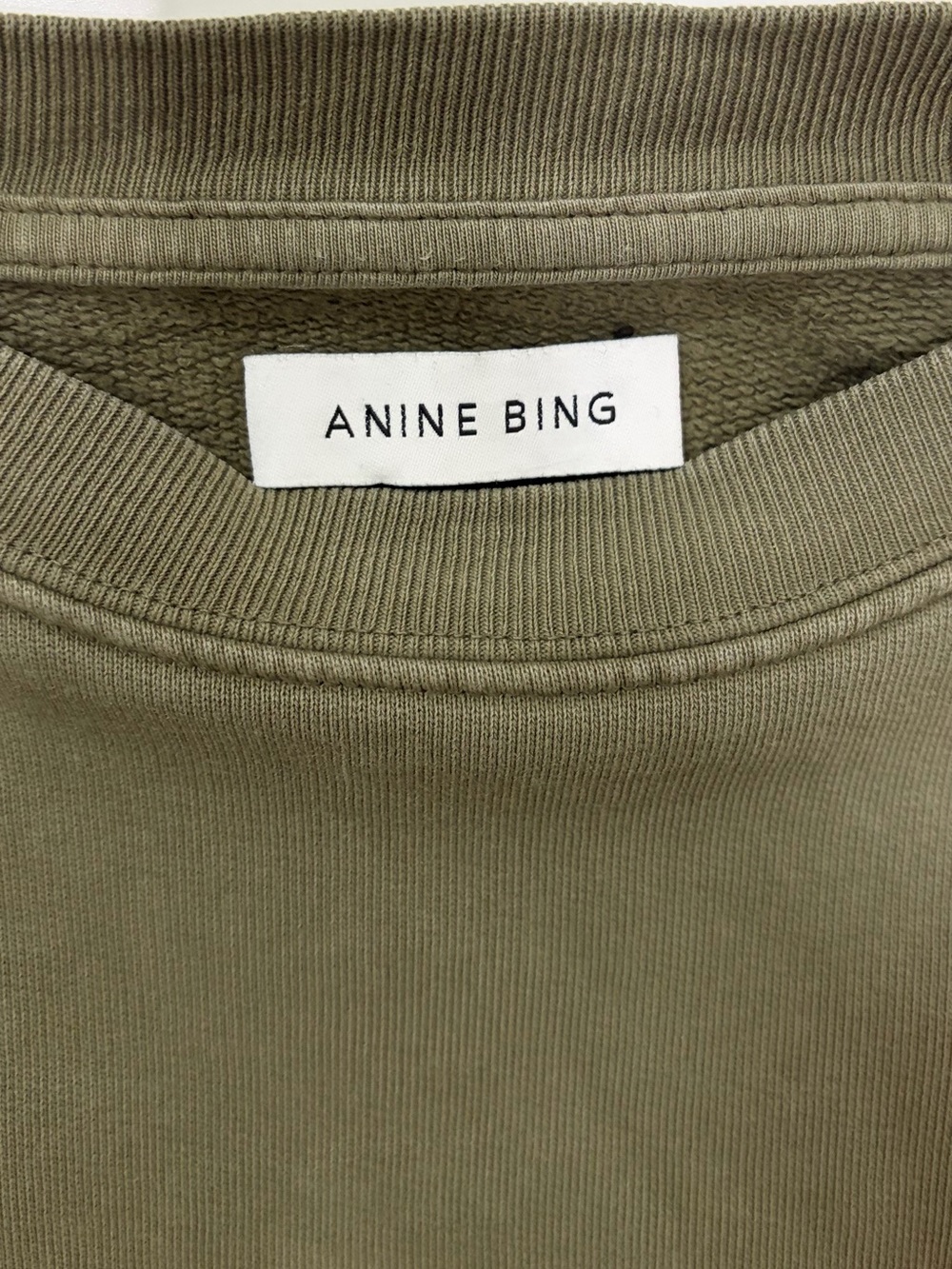 ANINE BING LA 2012 Army Green Graphic Sweatshirt L - Picture 2 of 10